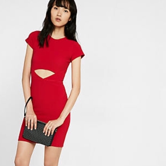 Express Dresses & Skirts - BRAND NEW: Ribbed cut out Express Dress sizeMED